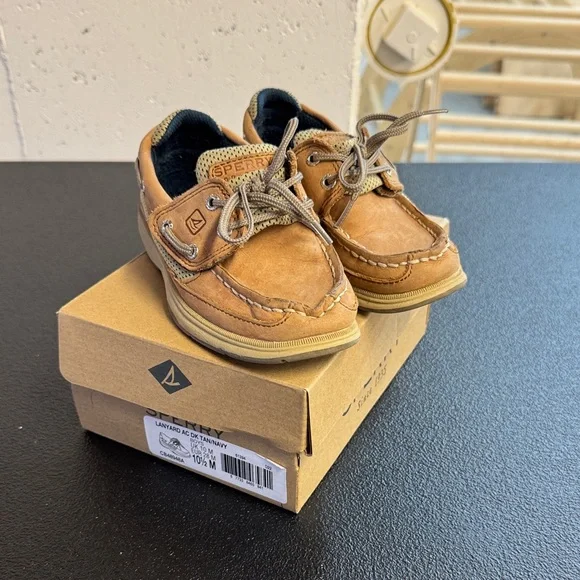 Sperry Kids Brown Moccasins - Picture 1 of 6